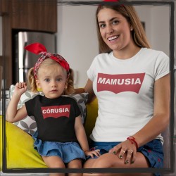 ZESTAW KOSZULEK DLA MAMY I CÓRKI MAMUSIA, CÓRUSIA