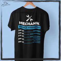 Mechanik stawka godzinowa Koszulka zawód koszulka z nadrukiem Mechanik