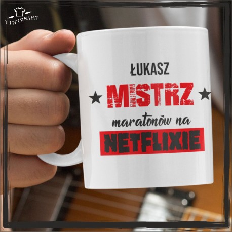 NETFLIX MARATON KUBEK KUBEK Z NADRUKIEM DZIEŃ CHŁOPAKA