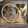 Obręcz rodzinna- ręce 5 , koło, baza do łapacza