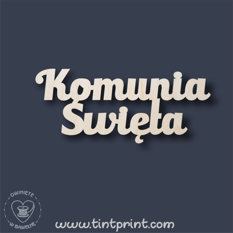 Napis Komunia 1