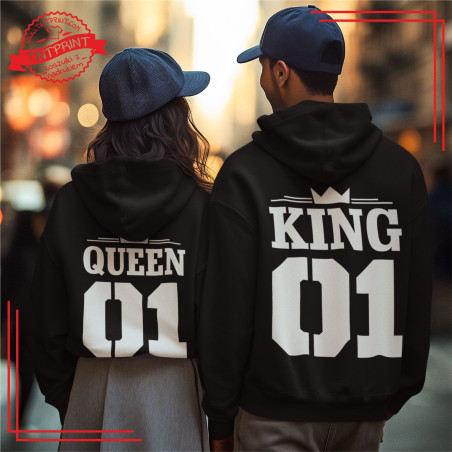 Bluzy King 01 Queen 01 – królewski duet dla par