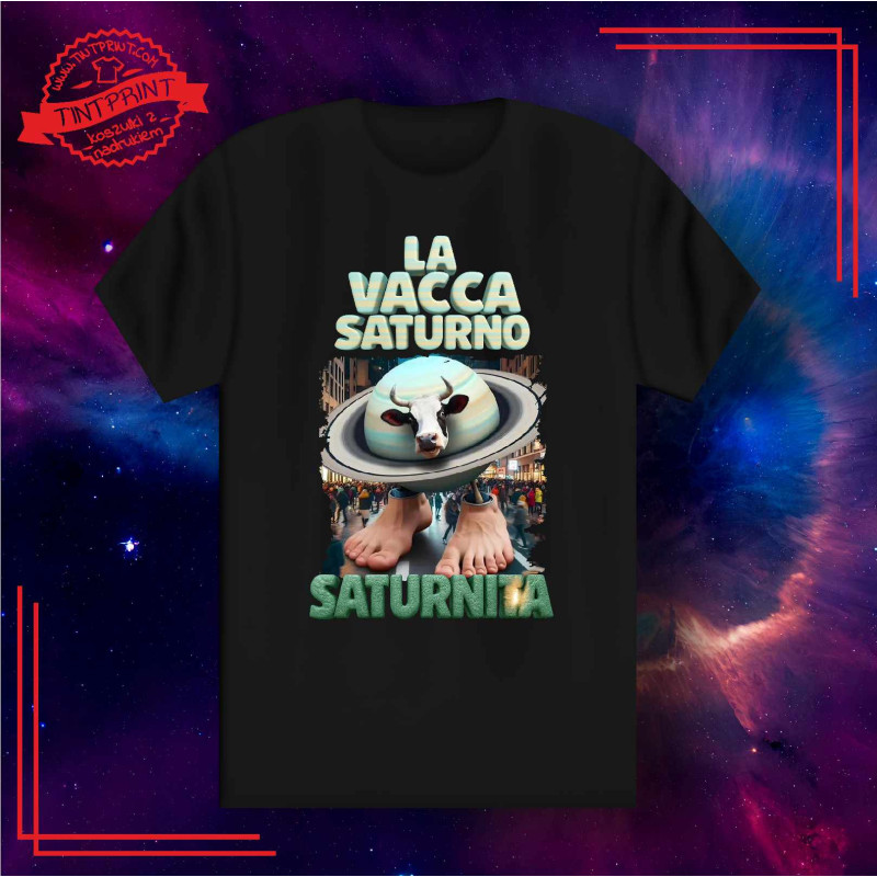 Koszulka Italian Brainrot "La Vaca Saturno Saturnita"