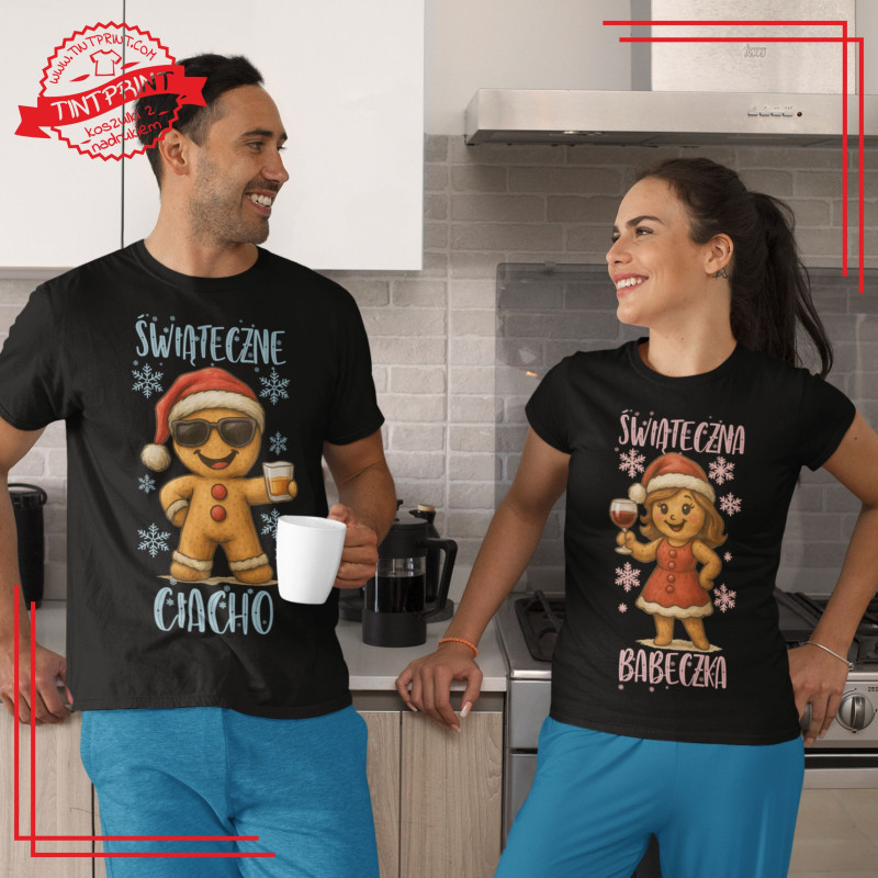 Świąteczne Ciacho & Świąteczna Babeczka – zestaw koszulek