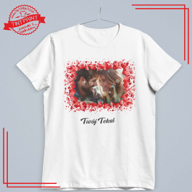 Koszulka ze zdjęciem i własnym tekstem – personalizowana walentynki