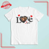 Koszulka LOVE ze zdjęciem w sercu – personalizowana walentynki