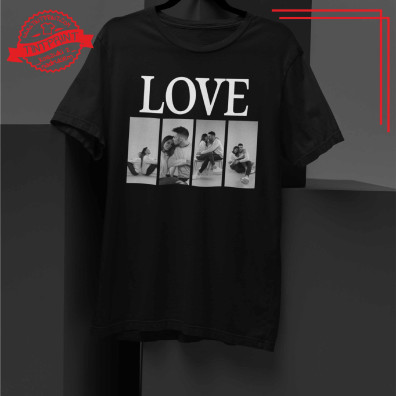 Koszulka LOVE z 4 zdjęciami – personalizowana kolaż foto