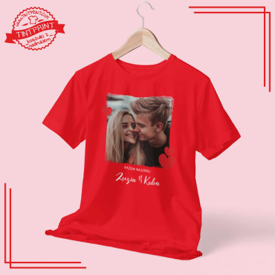 Koszulka I ❤️ Tekst – personalizowana koszulka z nadrukiem