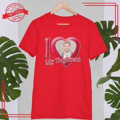 I Love My Boyfriend – koszulka ze zdjęciem personalizowana
