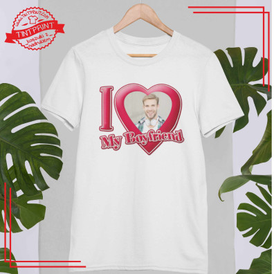 I Love My Boyfriend – koszulka ze zdjęciem personalizowana