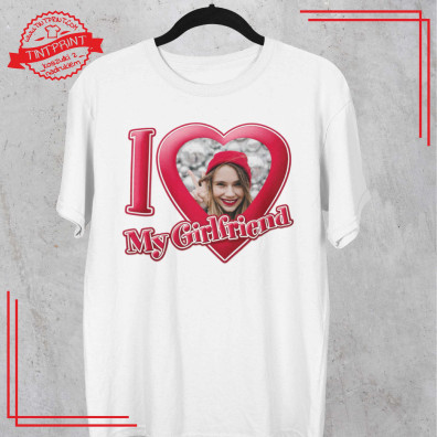I Love My Girlfriend – koszulka ze zdjęciem personalizowana