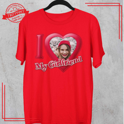 I Love My Girlfriend – koszulka ze zdjęciem personalizowana