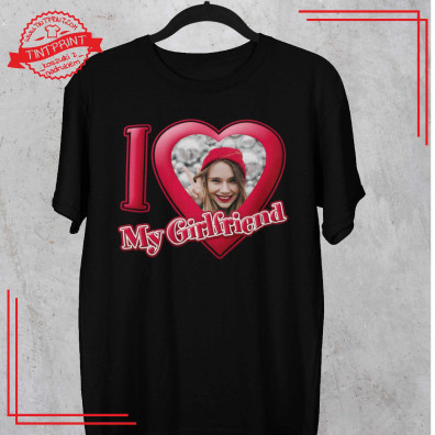 I Love My Girlfriend – koszulka ze zdjęciem personalizowana