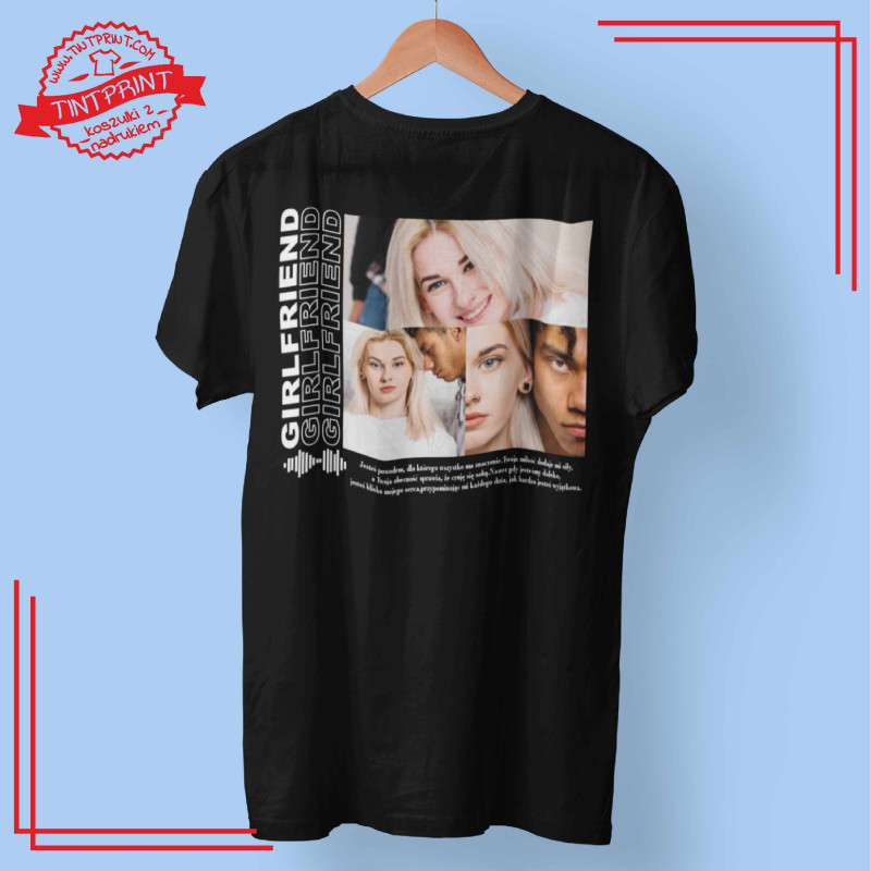 Koszulka I ❤️ Tekst – personalizowana koszulka z nadrukiem