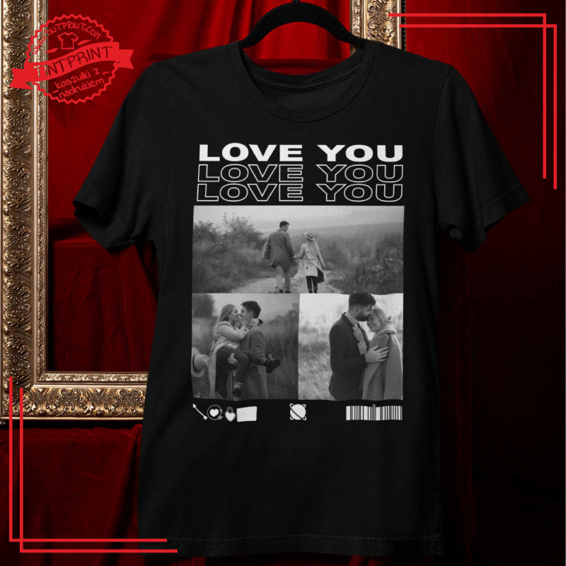 Koszulka I ❤️ Tekst – personalizowana koszulka z nadrukiem