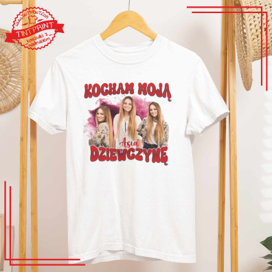 Koszulka I ❤️ Tekst – personalizowana koszulka z nadrukiem