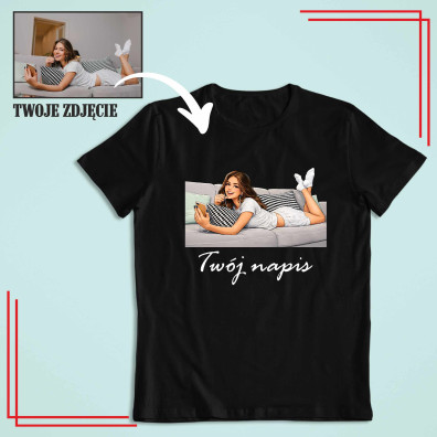 Koszulka I ❤️ Tekst – personalizowana koszulka z nadrukiem