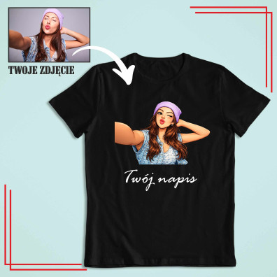 Koszulka I ❤️ Tekst – personalizowana koszulka z nadrukiem