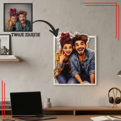 Ramka ze zdjęcia personalizowana – bajkowa, drewniana 6 mm