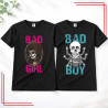 Koszulki dla par Bad Girl Bad Boy komplet 2 sztuki nadruk