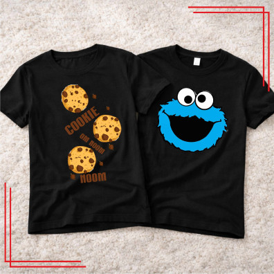 Śmieszne koszulki dla par Cookie Noom komplet 2 sztuki