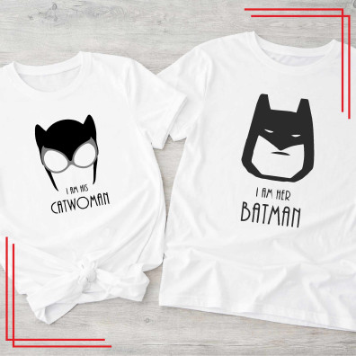 Koszulki dla par I am his I am her zestaw 2 sztuki