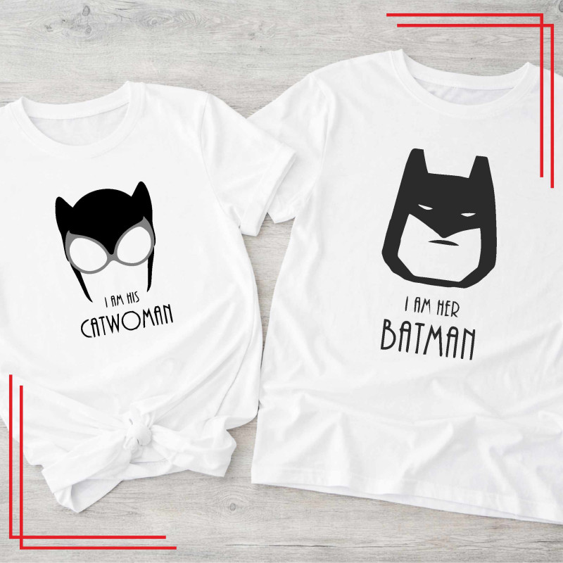 Koszulki dla par I am his I am her zestaw 2 sztuki