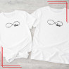 Koszulki dla par Love Infinity z imionami – komplet 2 sztuki
