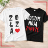 Koszulki dla par Zołza Kocham moją zołzę – komplet 2 sztuki