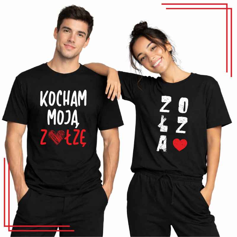 Koszulki dla par Zołza Kocham moją zołzę – komplet 2 sztuki