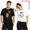 Koszulki dla par krówka i byk – zestaw koszulek z nadrukiem