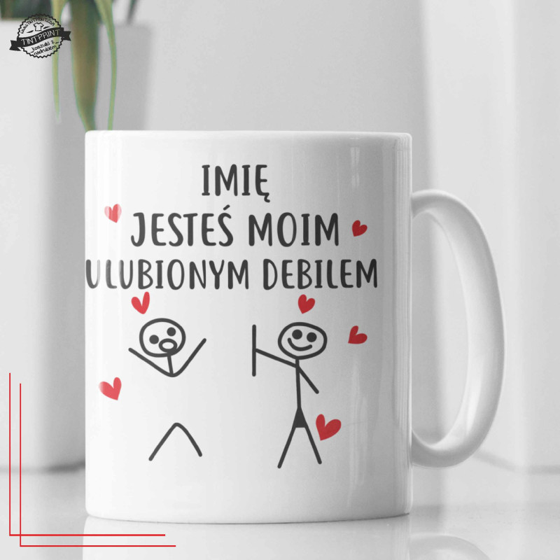 Kubek z imieniem śmieszny prezent dla par personalizowany