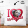 Poduszka ze zdjęciem I Love My Girlfriend personalizowana 40x40
